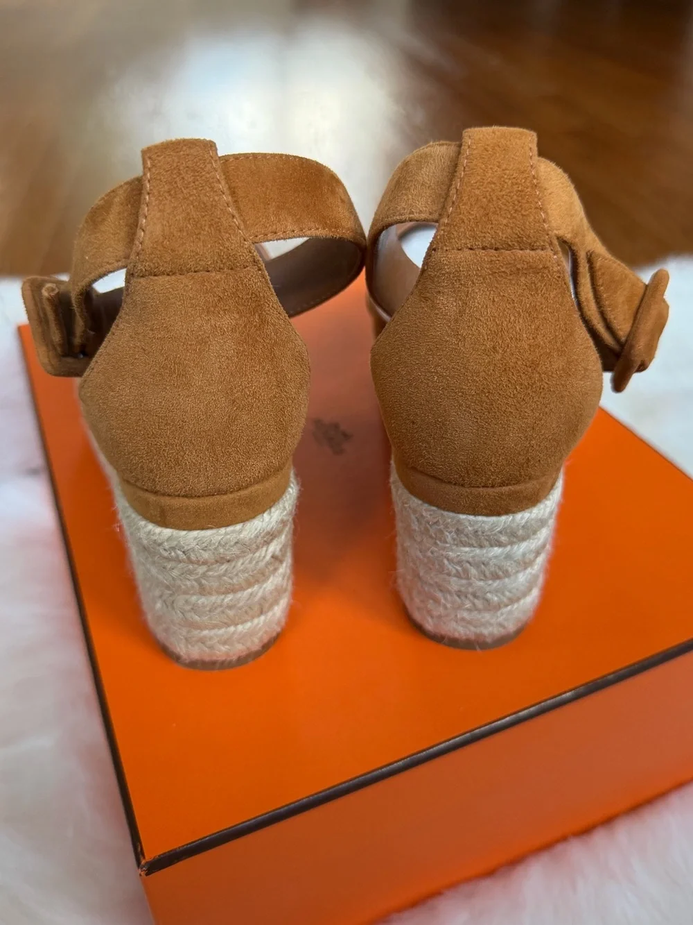 Hermes suede worn